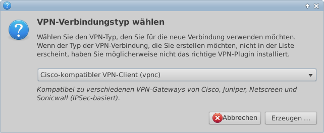 VPN-Verbindungstyp